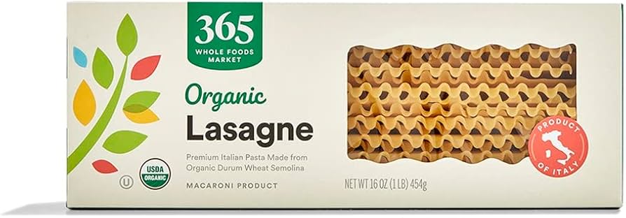 Amazon.com: 365 by Whole Foods Market, Organic Lasagne, 16 Ounce